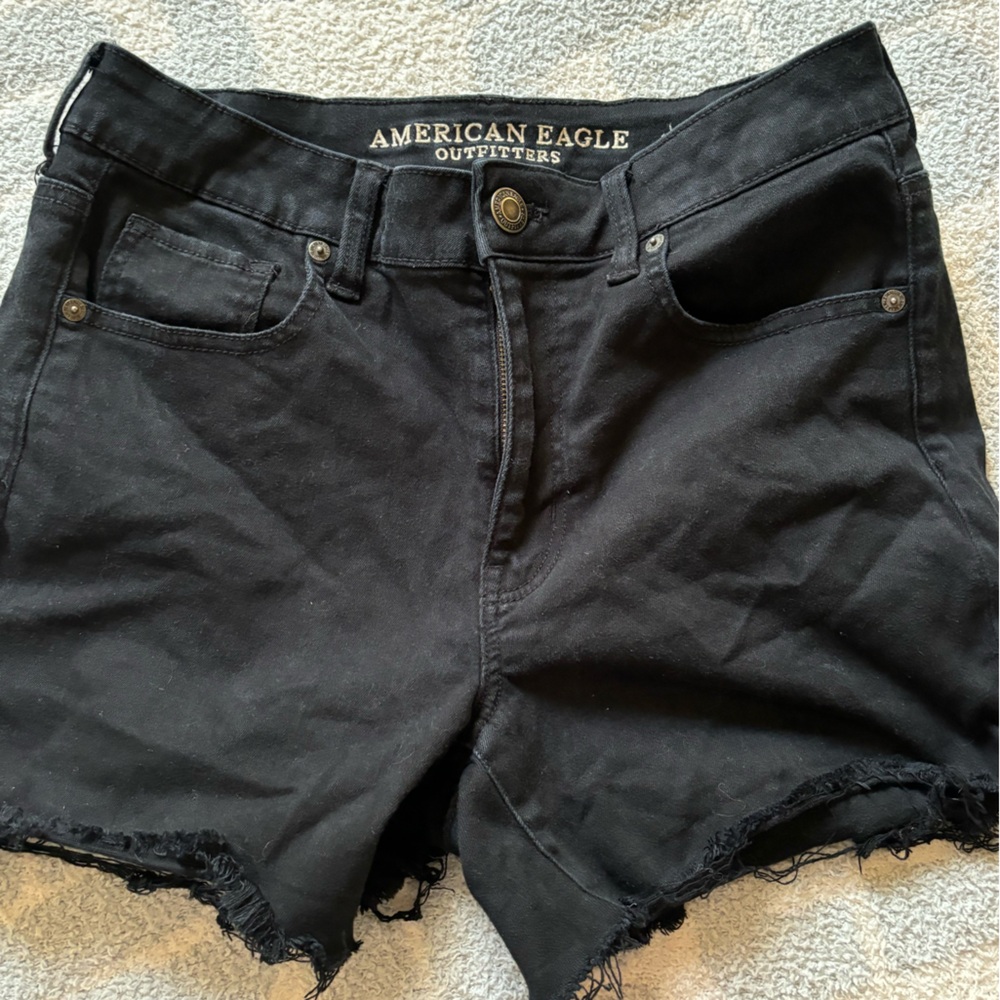 American Eagle Black Denim Short